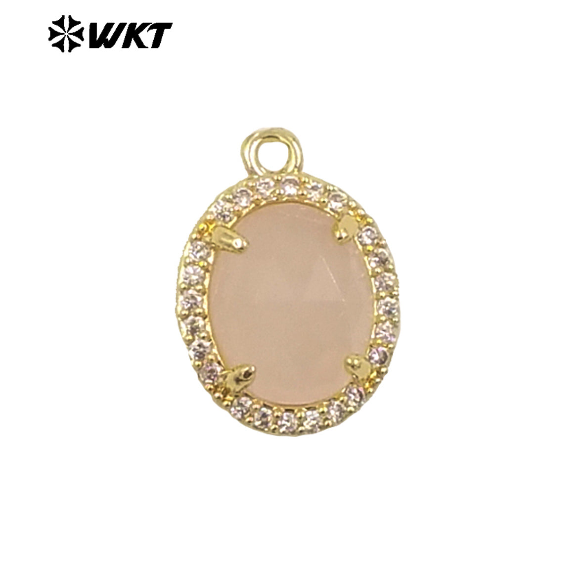 WT-P1991 on Sale Stylish Little Zircon Set With Multiple Gemstone 18K Gold Plated Round Unisex Pendant As Daily Dress and Gift
