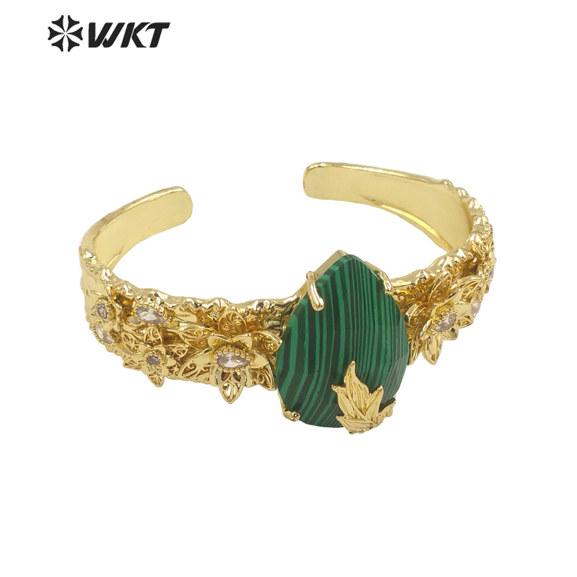 WT-B641 WKT Lovely Fashion Drop Design Trendy Gift for Women Gemstone C Shaped Natural Colorful Gemstone Bracelets