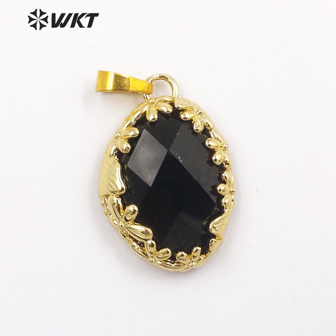 WT-P1925 Fashion Design Trendy New Precious Colorful Gemstone Oval Shaped Amazonite Amethyst Gemstone Pendants