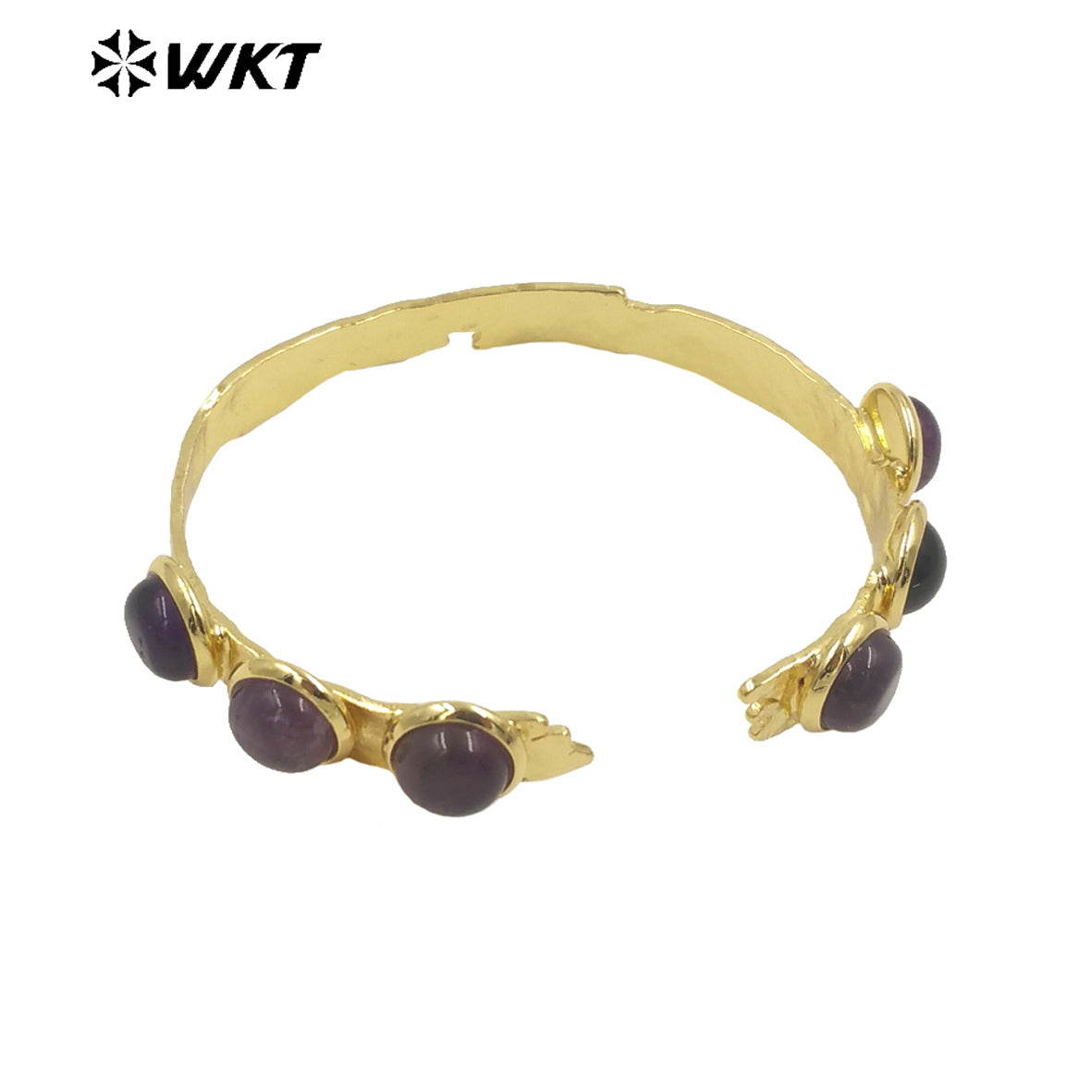 WT-B632 WKT New Handmade Natural Gemstone Jewelry Opening Bracelets Lovely Amazonite Bohemia Romantic Lucky Bracelets