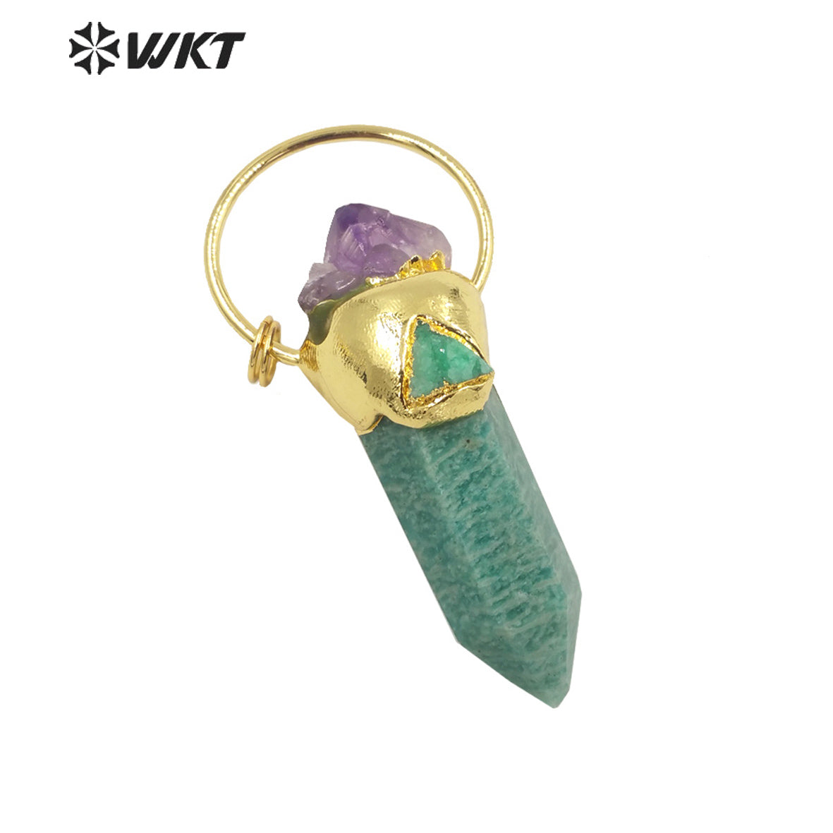 WT-P1747 2021 Dignity and Fashion Amazonite Blue Apatite Jewelry for Beautiful Lady Fine Jewelry Pendant for Party Nice Gift