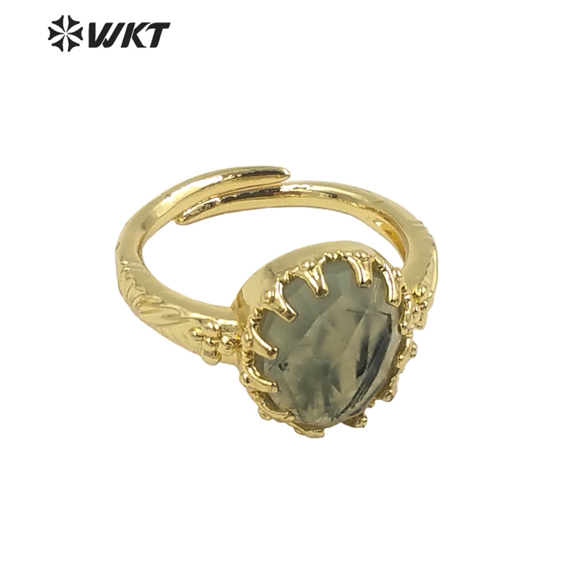 WT-R488 WKT Fashion Design Trendy Gift for Women Colorful High Quality Gorgeous Natural Gemstone Stone Ring
