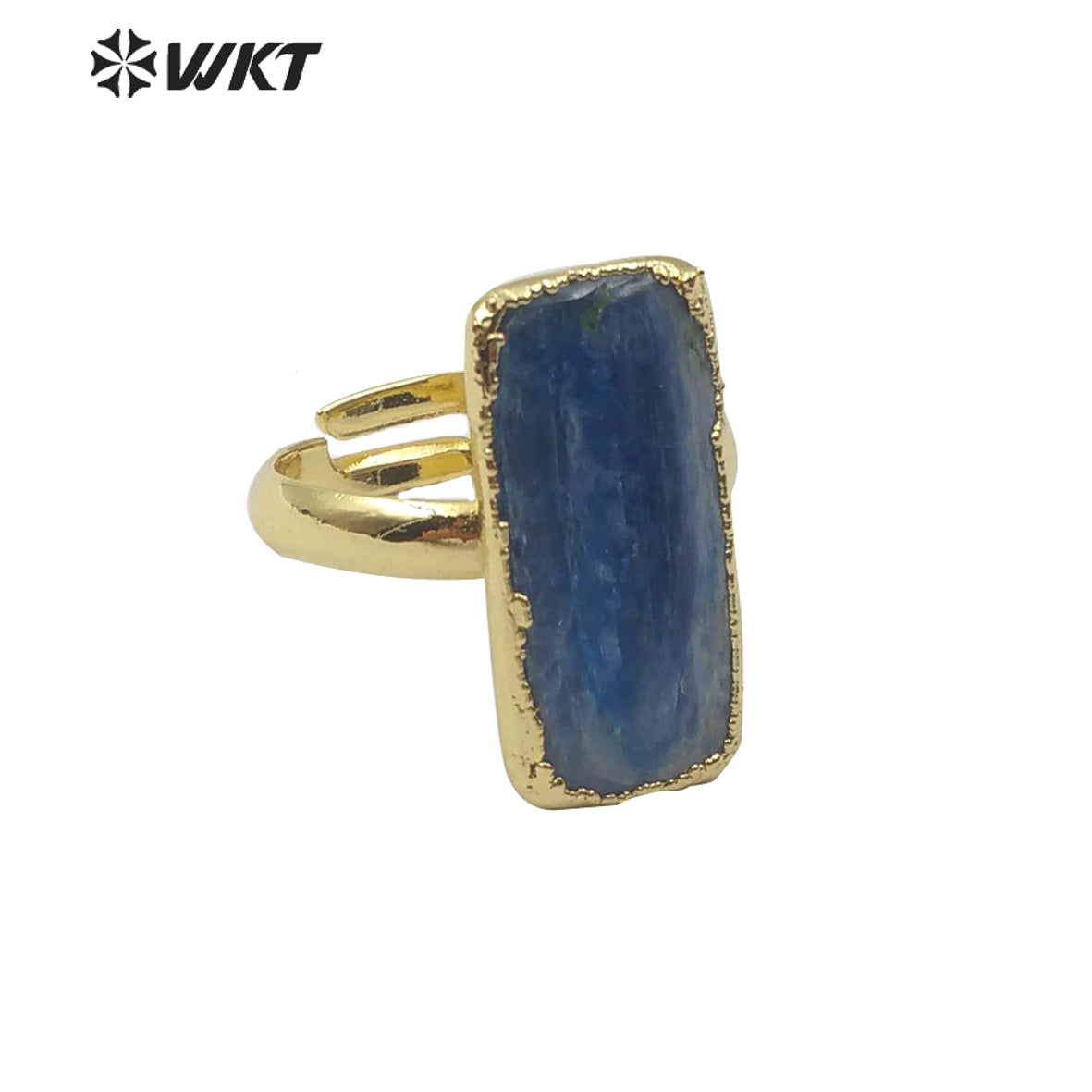WT-R350 Natural Blue Kyanite Ring Popular Stone Ring in Adjustable Size Women Gorgeous Charm Jewelry Blue Kyanite Ring