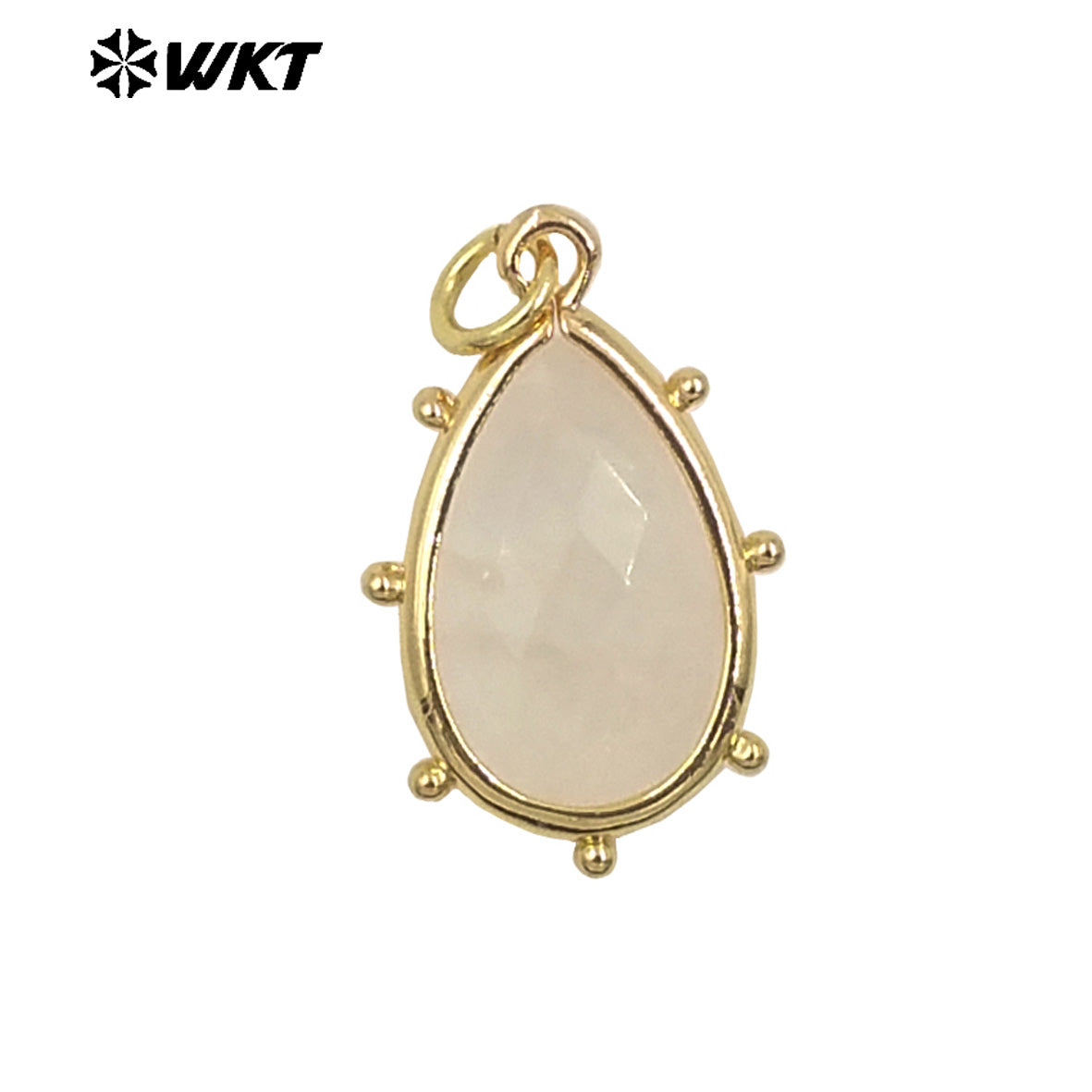 WT-P1974 Wholesale Fashion Tiny Gold Plated Teardrop Natural Faceted Precious Gemstone Lapis Attractive Eye Charms