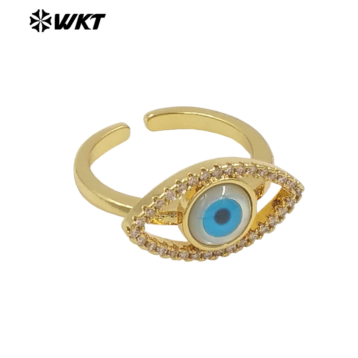 WT-MPR102 Wholesale New Gold Plated Charming Natural Shell Made Lady Lovely Star Eye Ring in Adjustable