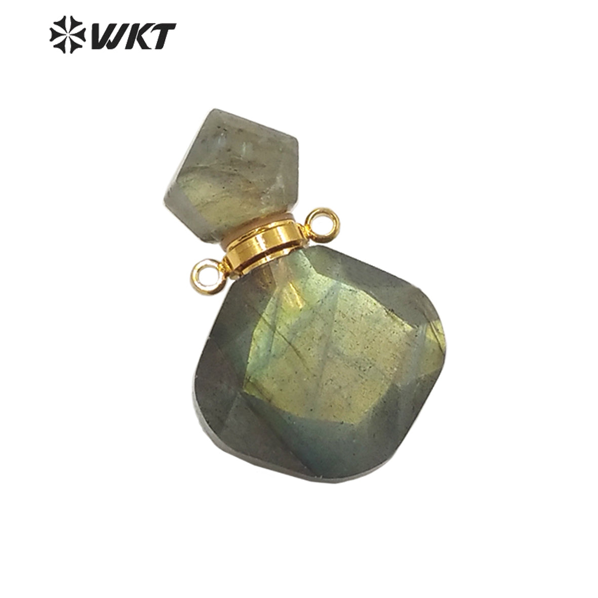 WT-P1673 Newest Charming Elegant Small Size Natural Stone Perfume Bottle Pendant for Necklace Women Stone Made Bottle Pendant