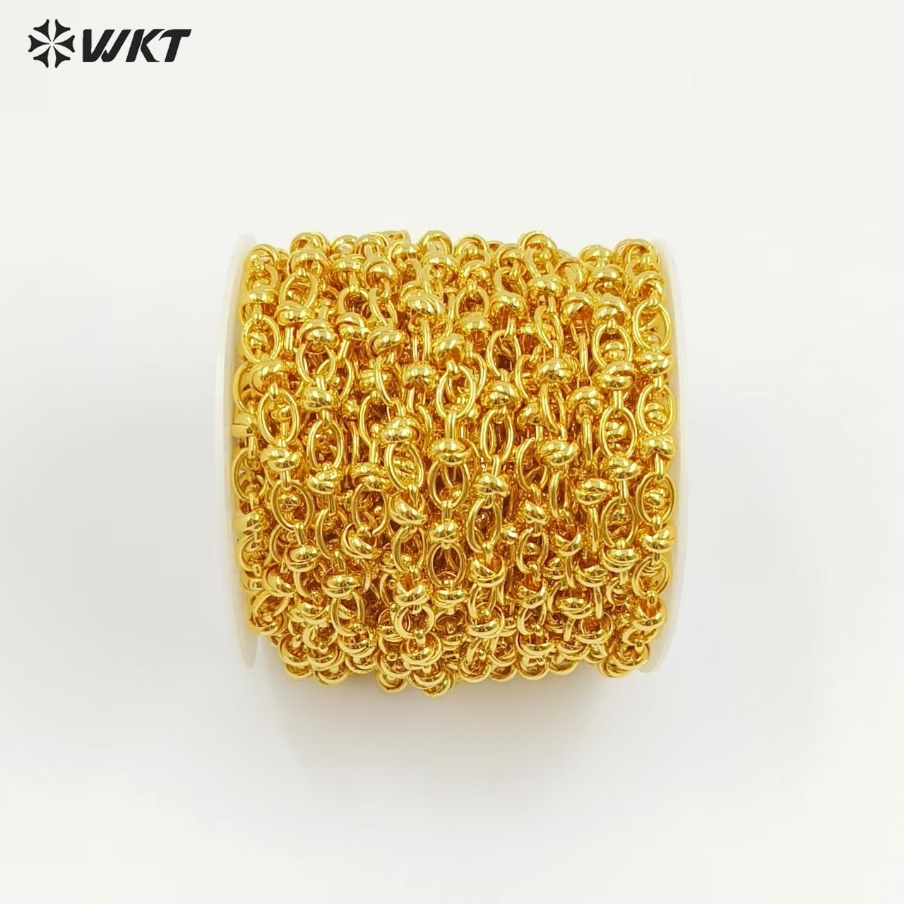 WT-BC238 Popular Sales Metal Gold Plated Chain Oval Shape Yellow Brass Link Accessories For Jewelry Handmade
