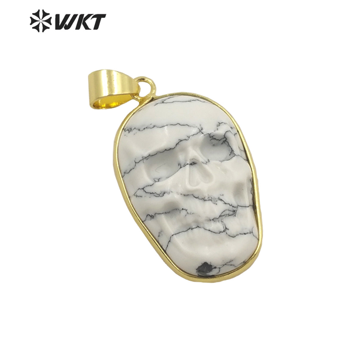 WT-P1749 Amazing Fashion Bright Hand Carved Natural Labradorite Skull Pendant Hot Loose Gemstone for Gift and Party so Nice