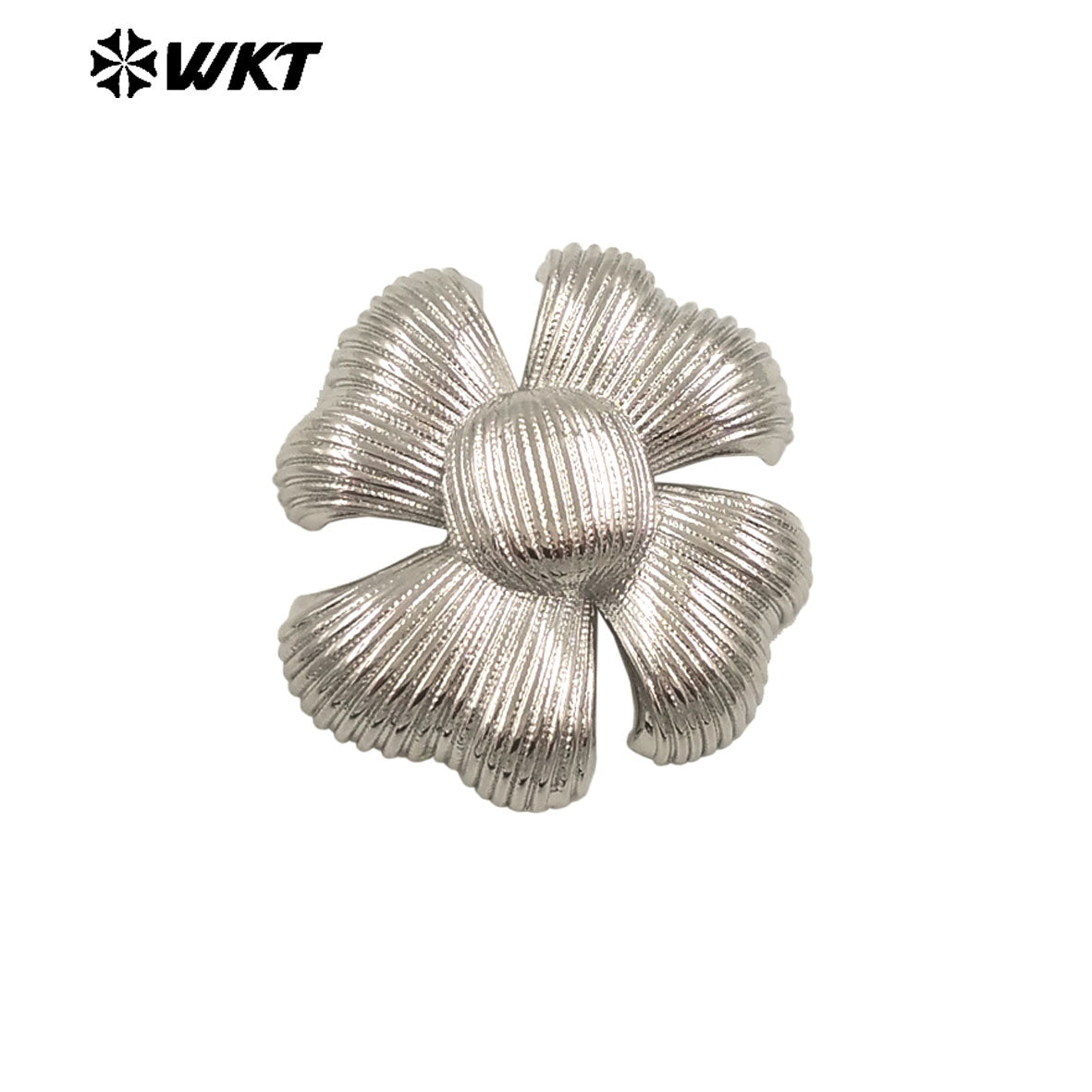 WT-JFE142 New Arrival 18K Gold Plated Yellow Brass Metal Flower Space Beads for Jewelry DIY Design Findings