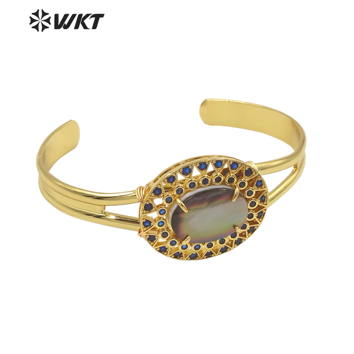 WT-MB126 Gorgeous Enamel Beads Cubic Zircon Women Bracelets Charming Natural Rice Pearl Beads Gemstone Strand Bracelet