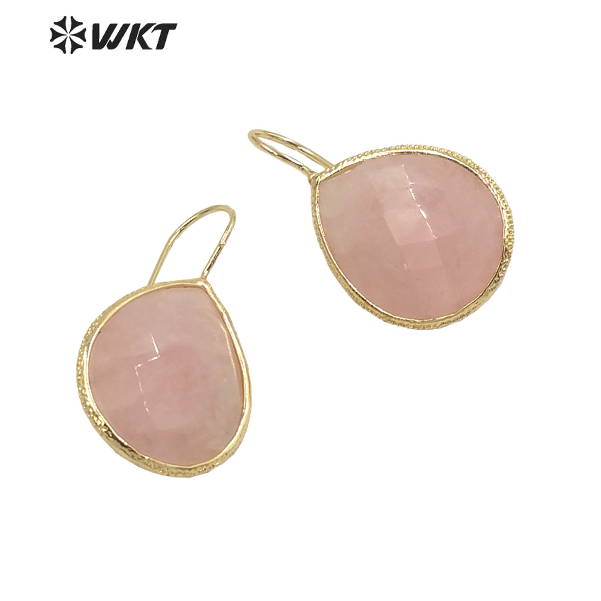 WT-E711 Amazing Newest Design Precious Natural Gemstone Waterdrop Earrings Fashion Gold Women Drop Hoop Earrings for Birthday