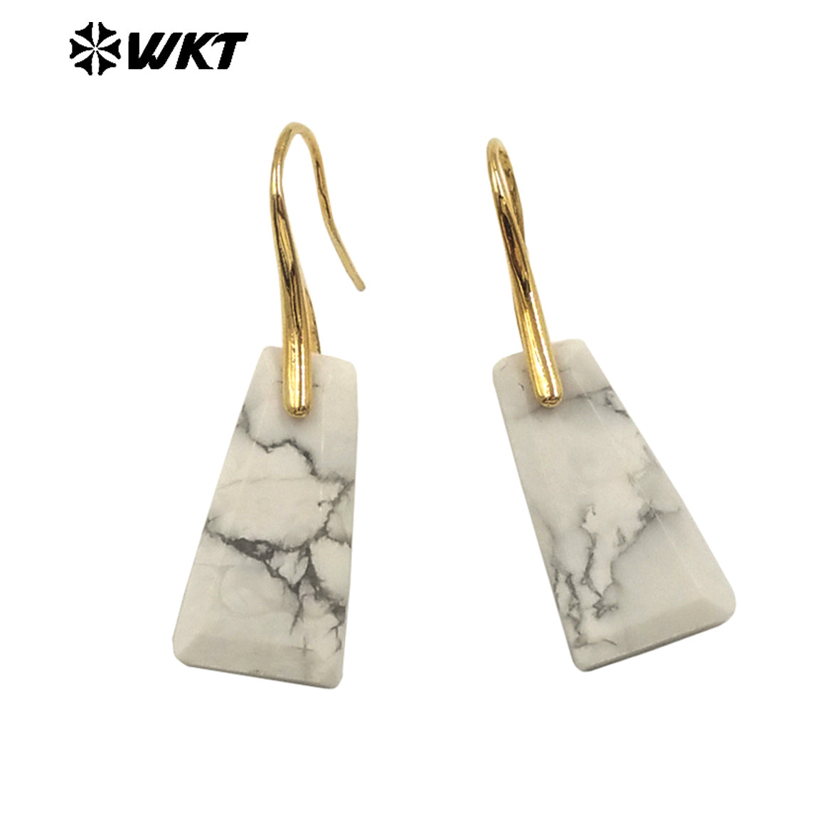 WT-E778 New Arrival Women Earrings Natural Gemstone Unique Design Geometric Shape For Ladies Birthday Charming Jewelry
