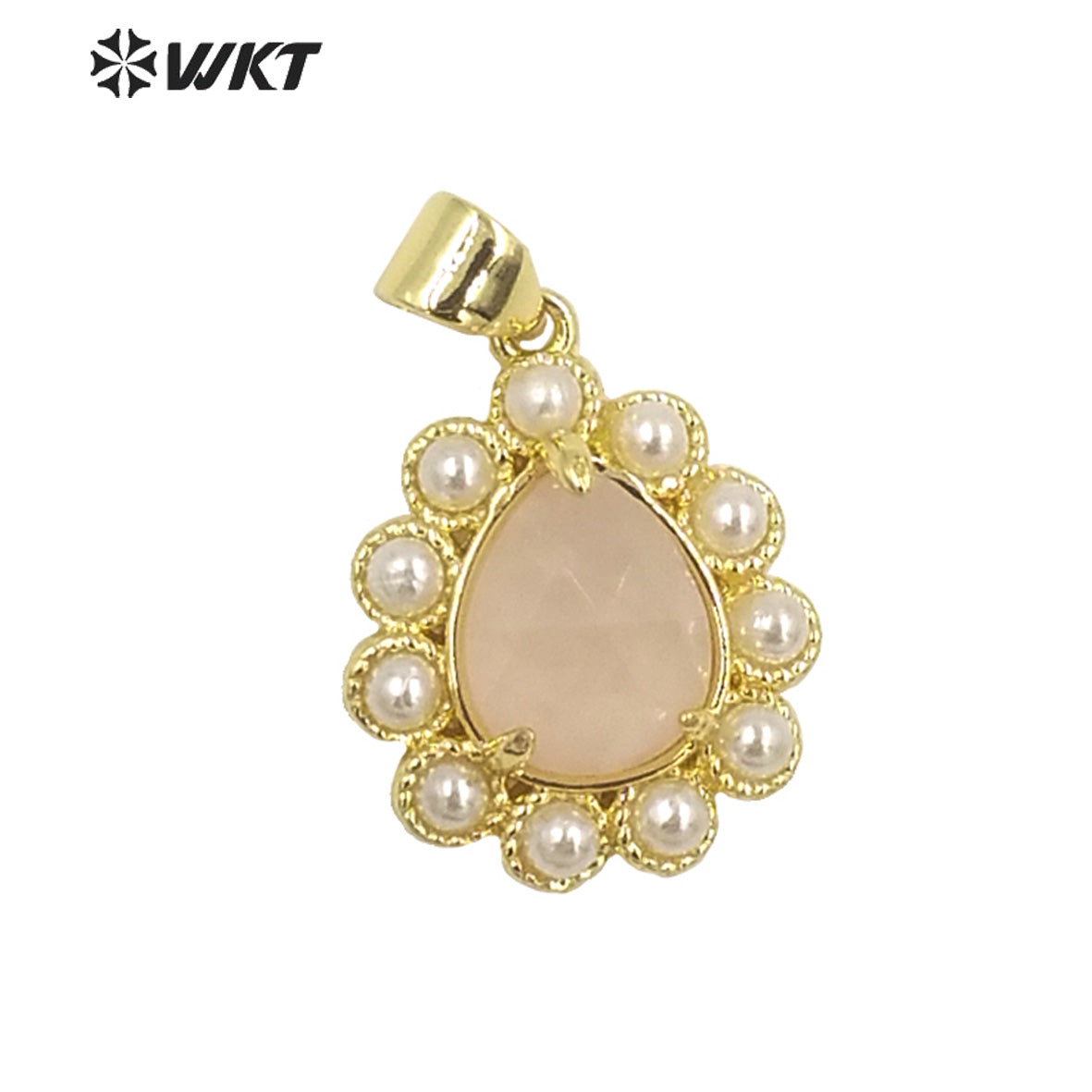 WT-JP359 New Fashion Gold Tiny Drop Charming Gold Plated Natural Gemstone Pendants With Different Stone Setting