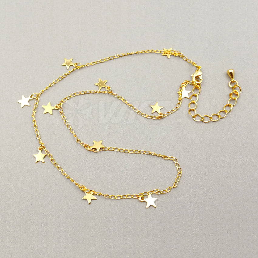 WT-N978 Wholesale Fashion Hot Young Girl High Quality Necklace24K Real Gold /gun Black / Rose Gold /silver Little Star Necklace