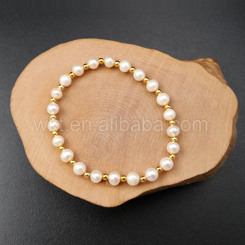 WT-B350 Elegant Bracelets With Natural Pearl Beads Bracelets for Women Decoration Wholesale Pearl Bracelets