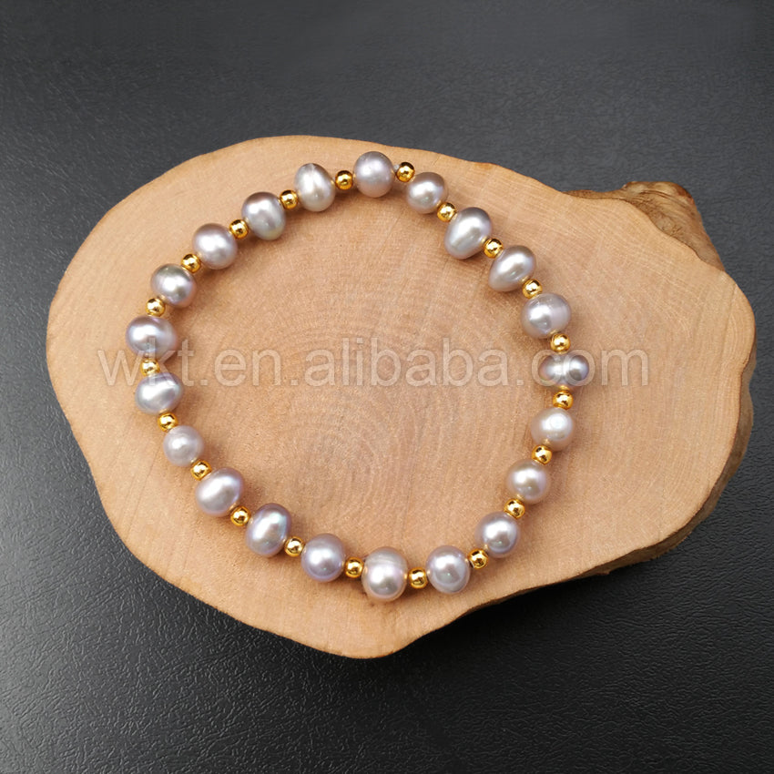 WT-B350 Elegant Bracelets With Natural Pearl Beads Bracelets for Women Decoration Wholesale Pearl Bracelets