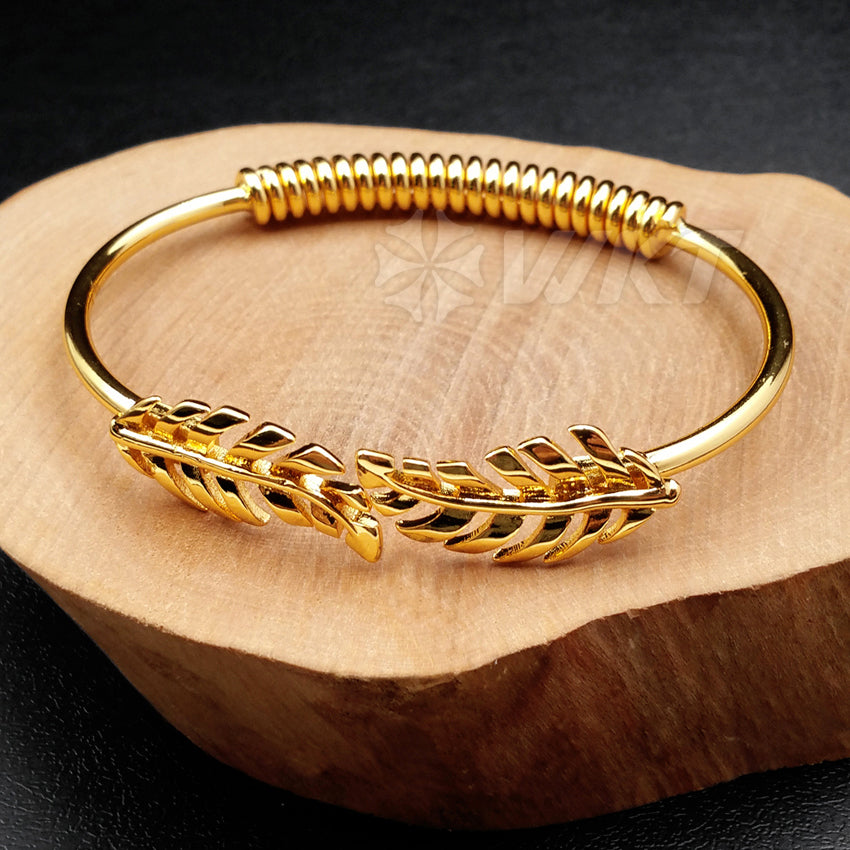 WT-B369 Wholesale Euorope Designer Style Bracelet 24K Real Gold Plated IPG Bangle Bracelet Olive Leaf for Gift
