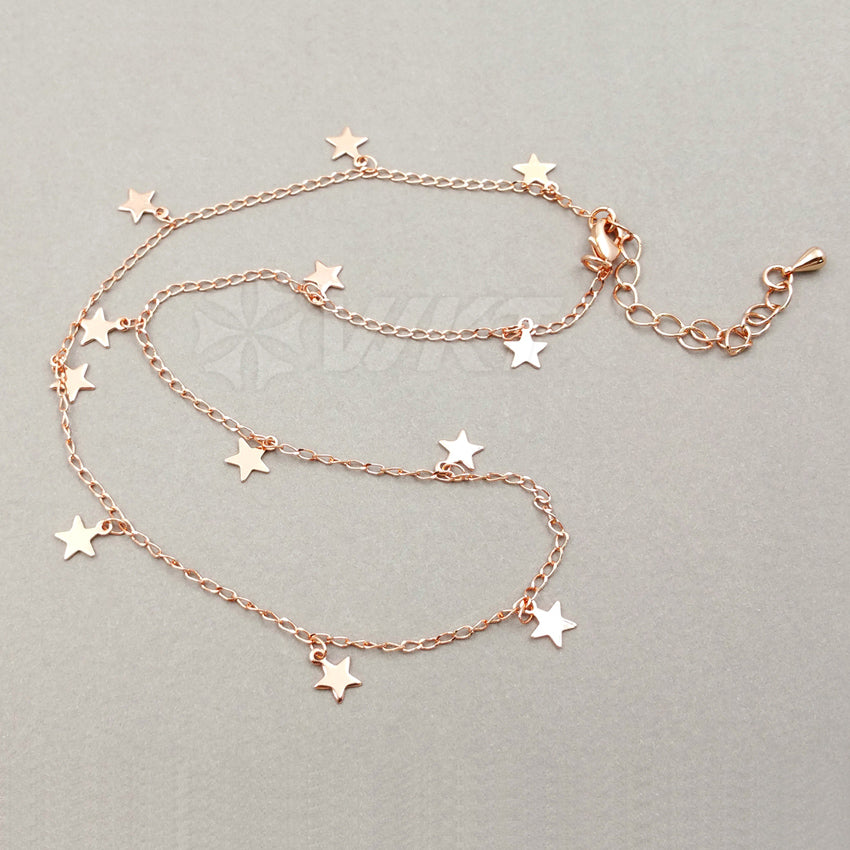 WT-N978 Wholesale Fashion Hot Young Girl High Quality Necklace24K Real Gold /gun Black / Rose Gold /silver Little Star Necklace