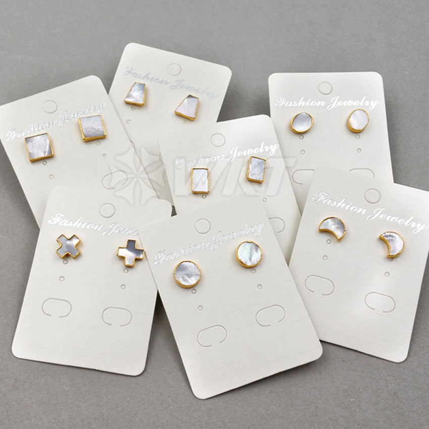 WT-E331 Wholesale Hot Sale Fashion Special Design Generous Natural Shell Earring With 24k Real Gold Plated for Women Jewelry
