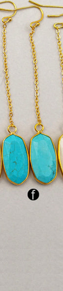 WT-E329 Wholesale Fashion Generous Pure Color Natural Jade Earring With 24k Real Gold Plated for Women