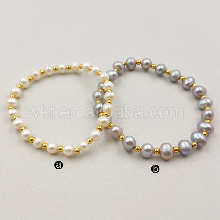 WT-B350 Elegant Bracelets With Natural Pearl Beads Bracelets for Women Decoration Wholesale Pearl Bracelets