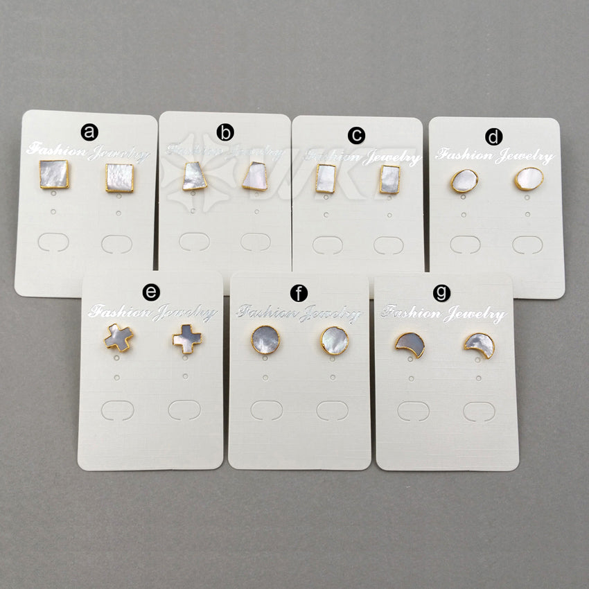 WT-E331 Wholesale Hot Sale Fashion Special Design Generous Natural Shell Earring With 24k Real Gold Plated for Women Jewelry