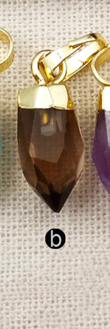 WT-P1307 Natural Amazonite Amethyst! Wholesale Lovely Natural Gold Silver Plated Electroplate Bullet Point Stone Pendant