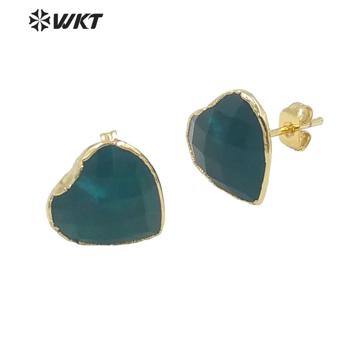 WT-E649 2021 Best Fashion Jewelry Earrings Gemstone Heart-shaped Earrings Elegant Fine Attractive Earrings for Lady As a Gift