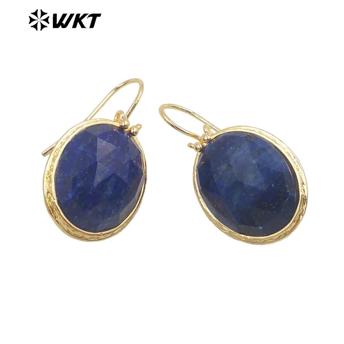 WT-E728 Amazing Colorful Long Charming Pendant Earrings Women 18k Gold Birthday Amethyst Gemstone Earrings in Drop