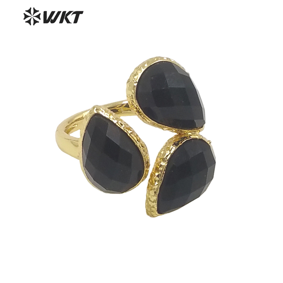WT-R492 WKT Fashion Design Drop Shaped Gift for Women Colorful High Quality Gorgeous Natural Gemstone Stone Ring