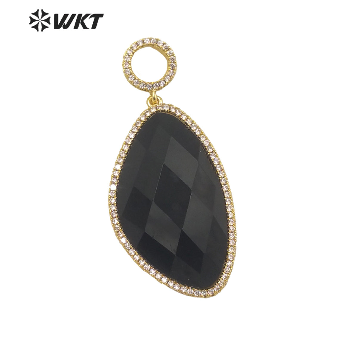 WT-MP239 WKT 2022 Hot Sale Infinity Charms Colored Stone Oval Pendant Zircon Pendant Lady Necklace Jewelry for Gift