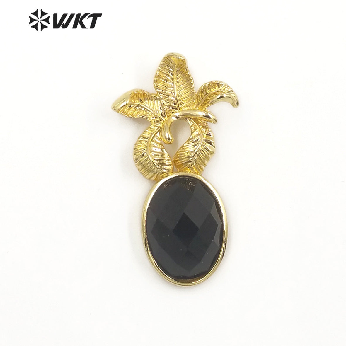 WT-P1923 Fashion Design Trendy New Precious Colorful Stone Flower Shaped Oval Amazonite Amethyst Gemstone Pendants