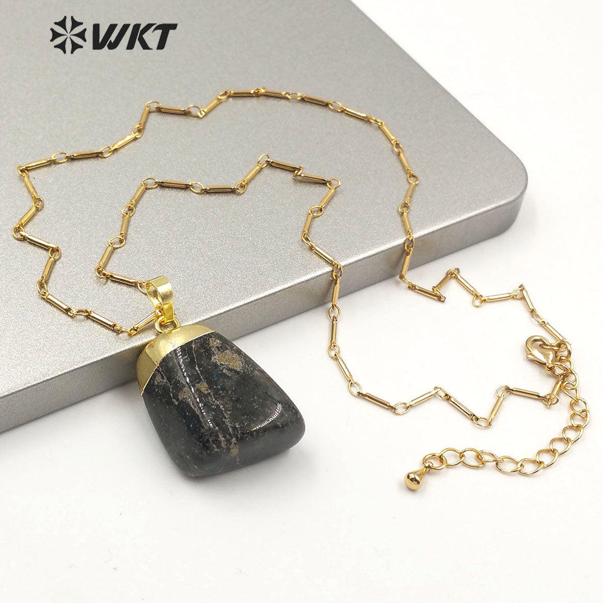 WT-N1211 Wholesale New Natural Gemstone Necklace Gold Plated Stylish Women Charm Jewelry Natural Stone Necklace