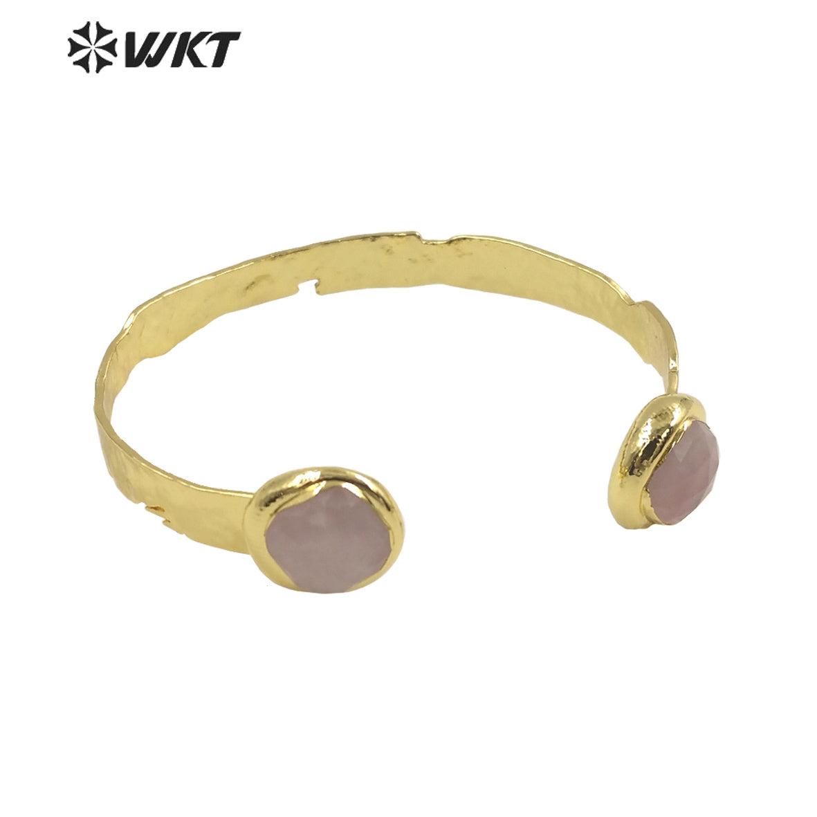WT-B640 WKT Lovely Fashion Design Trendy Gift for Women Gemstone C Shaped Natural Colorful Gemstone Bracelets