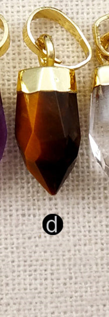 WT-P1307 Natural Amazonite Amethyst! Wholesale Lovely Natural Gold Silver Plated Electroplate Bullet Point Stone Pendant