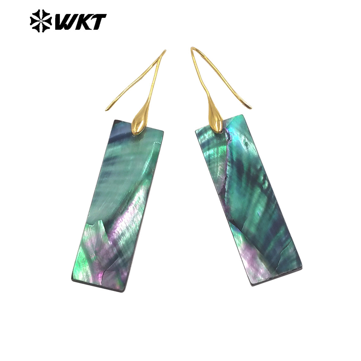 WT-MPE162 Good Quality Vintage Style Sparkling Multi Shapes Natural Abalone Shell Earrings For Ladies Party Jewelry Gift