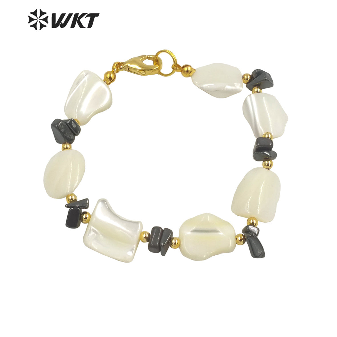 WT-MPB082 Summer Jewelry Natural Shell Beads Design Bracelets Vintage Women Vintage Mixture Shell Bracelet for Party
