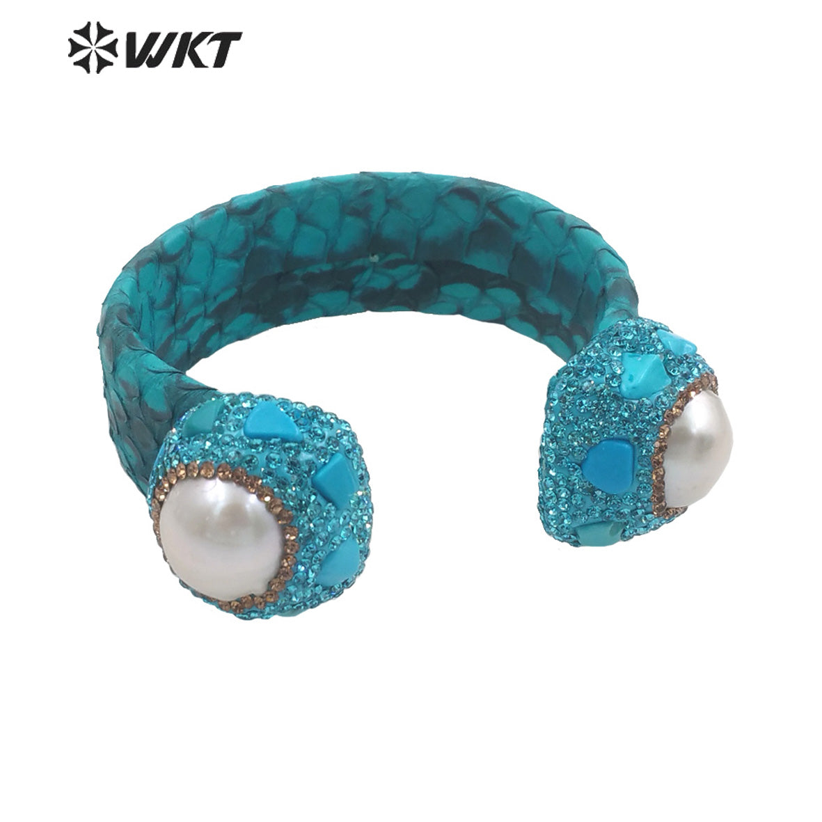 WT-MPB098 Fashionable Lovely Trendy Design 18k Real Gold Natural Baroque Pearl Adjustable Romantic Gift Woman Bangle