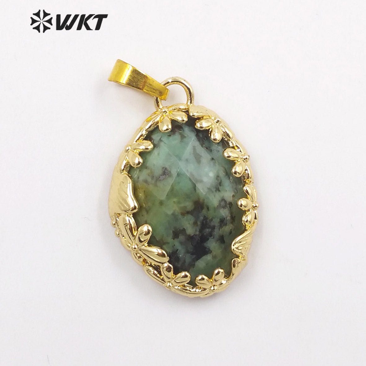 WT-P1925 Fashion Design Trendy New Precious Colorful Gemstone Oval Shaped Amazonite Amethyst Gemstone Pendants
