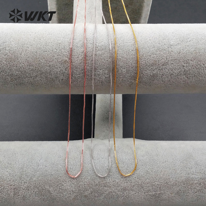 WT-N1044 WKT New Necklace Fashion Jewelry Exquisite Brass Necklace Chain 18k Real Gold Plated Resist Tarnishable Jewelry Chain