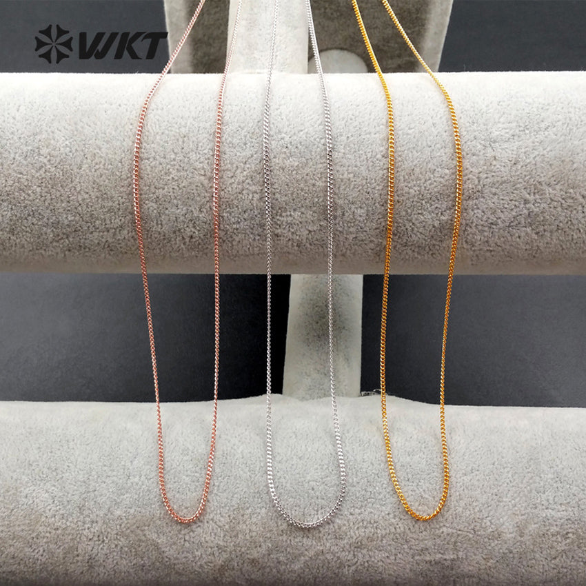 WT-N1035 WKT New Necklace Fashion Jewelry Best Electroplated Resist Tarnishable Brass Necklace Chain