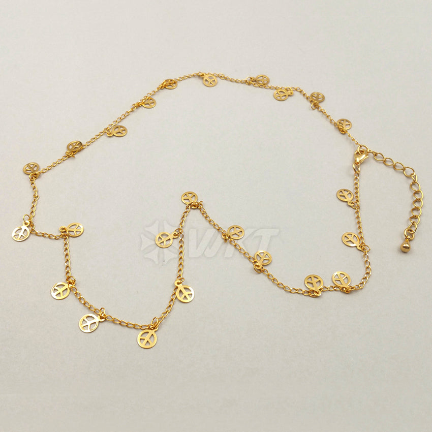WT-N1061 Unique Design New Style Arrival Real Gold Plated Special Shape Generous Brass Necklace Chain