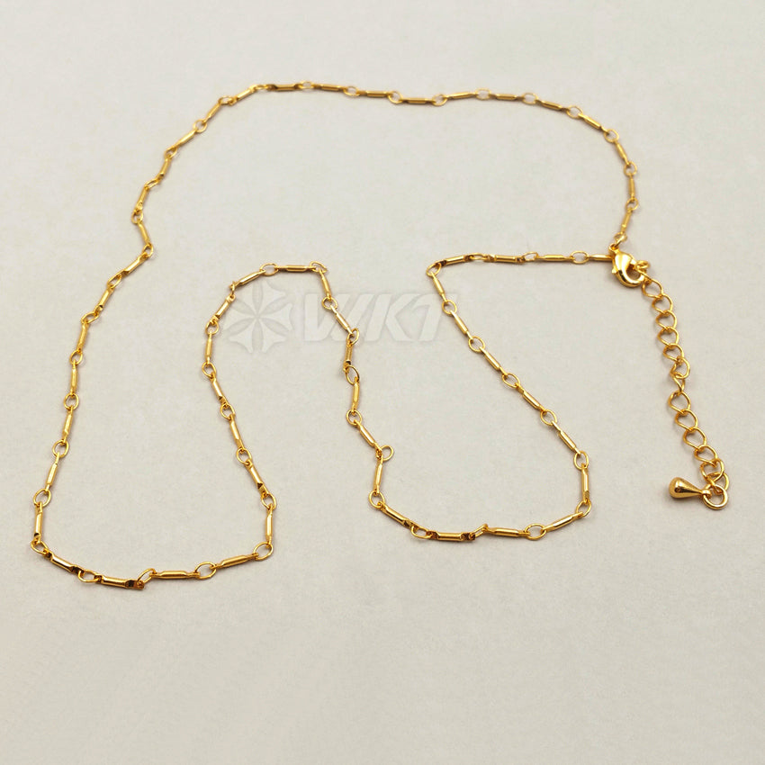 WT-N1065 WKT Wholesale Fashion New Arrival Link Chain Popular Stick Brass Necklace Chain 1*8mm