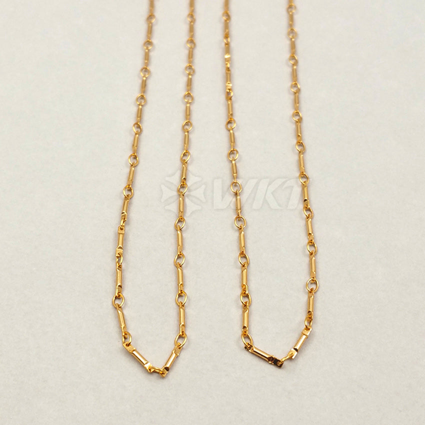 WT-N1059 Wholesale New Arrival Elegant Real Gold Plating Stick Shape Generous Brass Necklace Chain