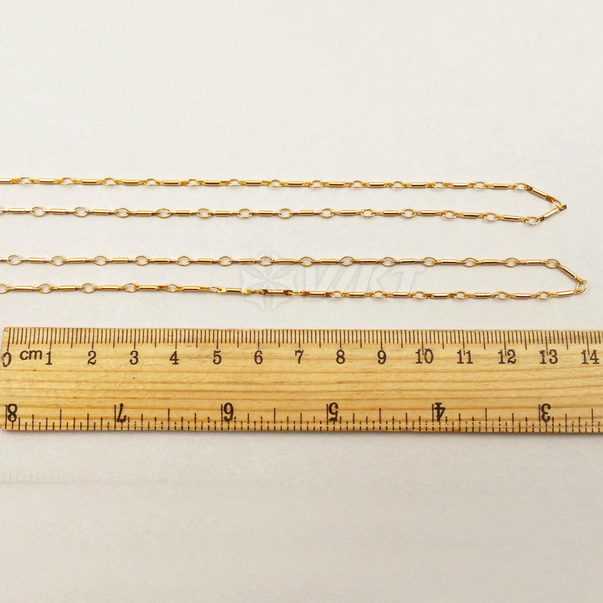 WT-N1059 Wholesale New Arrival Elegant Real Gold Plating Stick Shape Generous Brass Necklace Chain