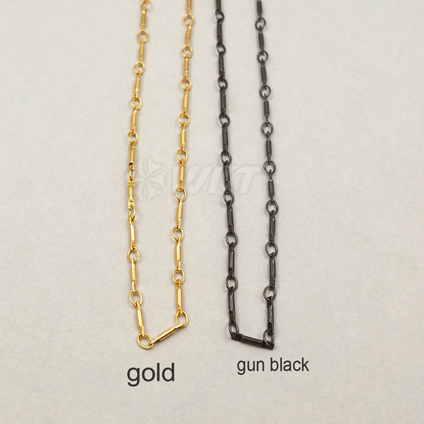 WT-N1065 WKT Wholesale Fashion New Arrival Link Chain Popular Stick Brass Necklace Chain 1*8mm