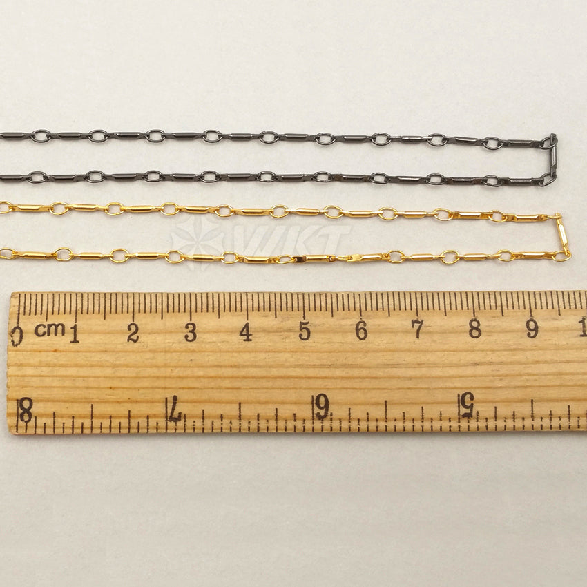 WT-N1065 WKT Wholesale Fashion New Arrival Link Chain Popular Stick Brass Necklace Chain 1*8mm