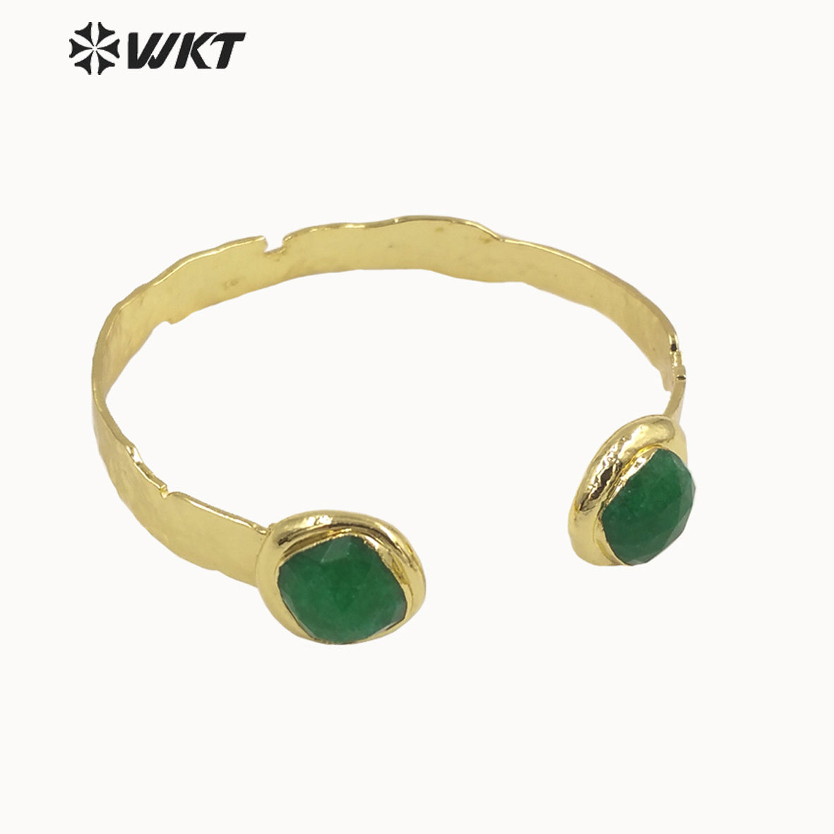 WT-B640 WKT Lovely Fashion Design Trendy Gift for Women Gemstone C Shaped Natural Colorful Gemstone Bracelets