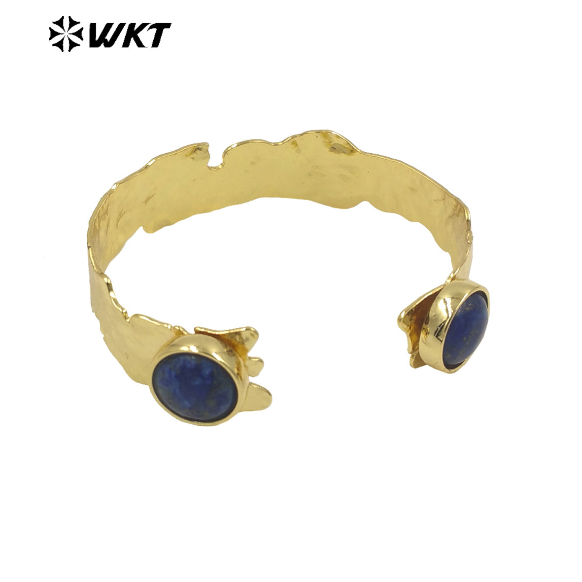 WT-B631 WKT New Handmade Lovely Trendy Gift for Women Lucky Bracelets C Shaped Natural Colorful Gemstone Opening Bracelets