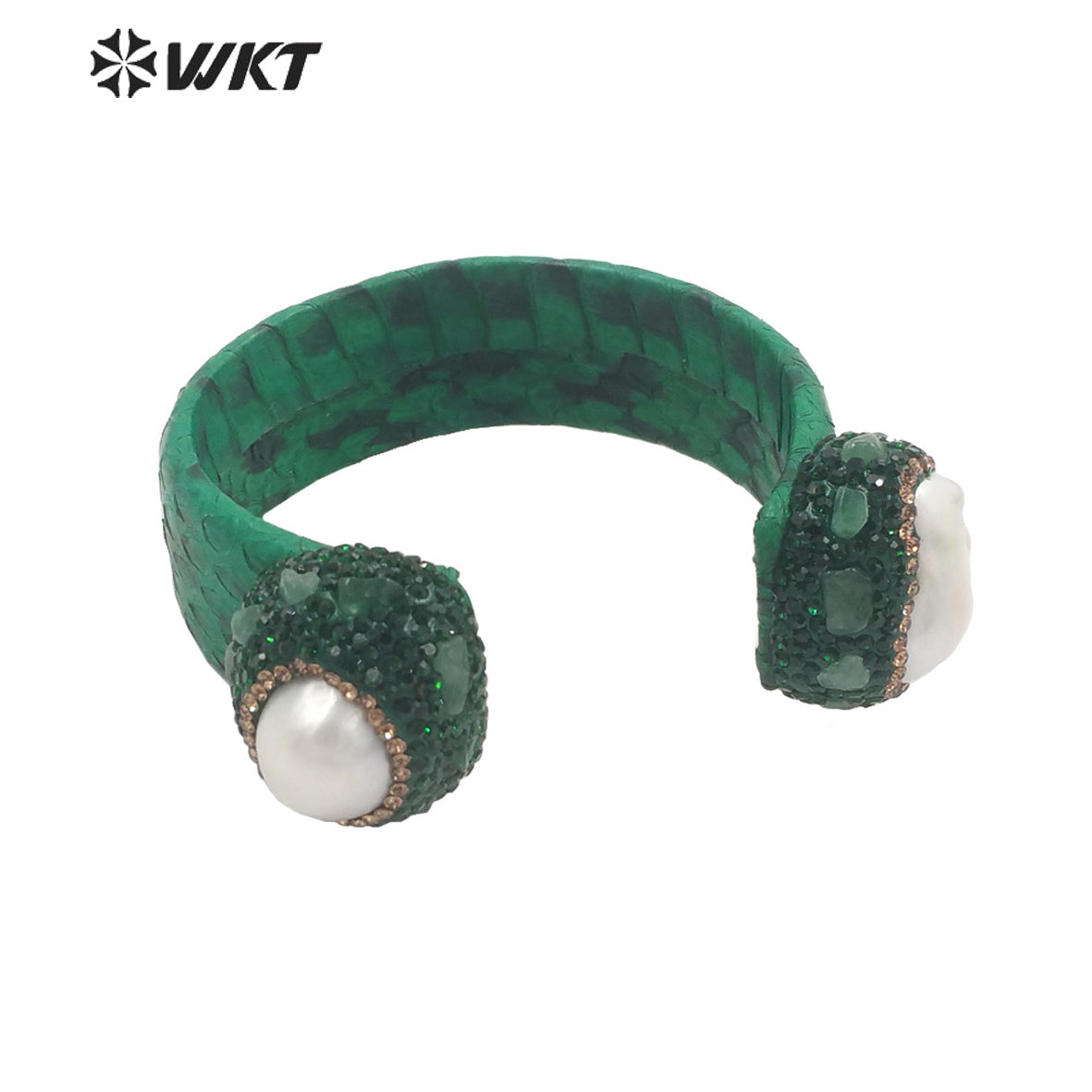 WT-MPB098 Fashionable Lovely Trendy Design 18k Real Gold Natural Baroque Pearl Adjustable Romantic Gift Woman Bangle